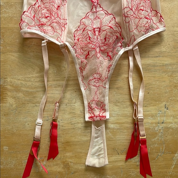 Savage X Fenty Red and Cream Bra with Underwire Support - Picture 7 of 10